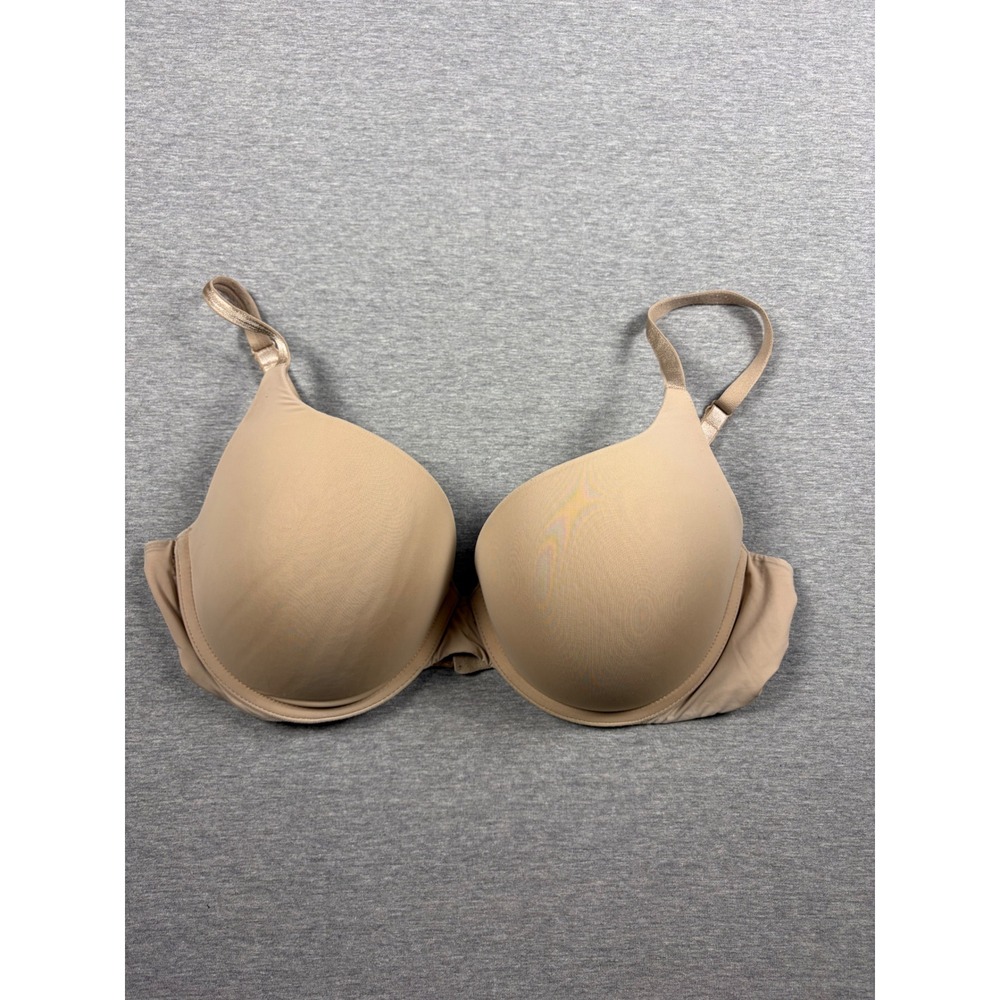 Victoria's Secret Push-Up Bra 36DDD Nude Beige Underwire Padded Smooth
